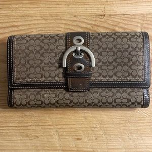 Coach monogram long wallet